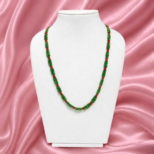 Ethnic Green & Red Crystal Festive Pote Pote-137