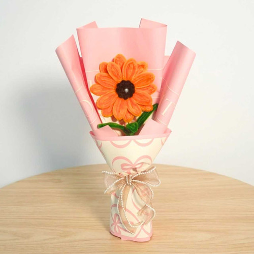 Single Fuzzy Sunflower Gift Bouquet SK-3075