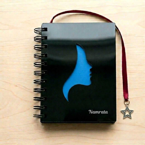 Customized Acrylic Cover Notebook with Star Bookmark Charm DKG-1011