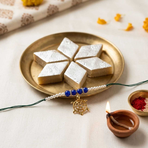 Kaju Barfi With Rakhi Gift Set DKG-1062