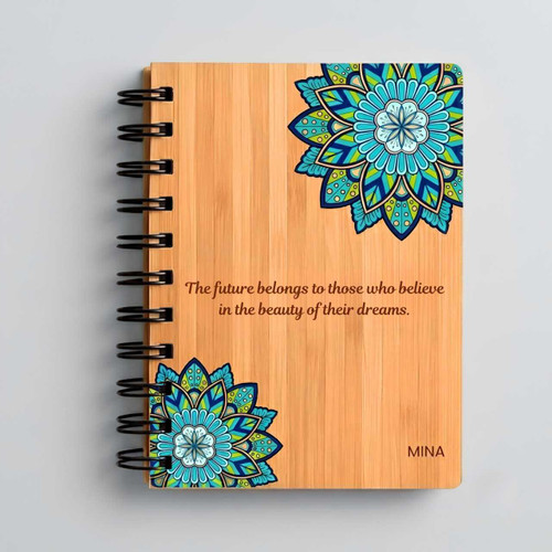 Mandal Pattern A5 Diary with Laser Engraved Name JNK-7434