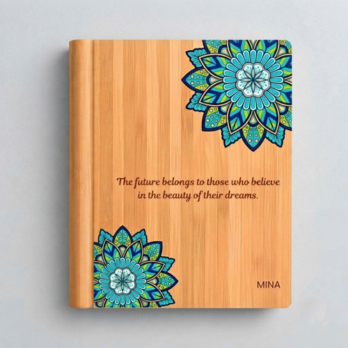 Mandal Pattern Diary with Laser Engraved Name