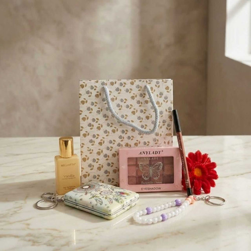 Glamour Essentials Gift Hamper With Fuzzy Keychain SK-3164
