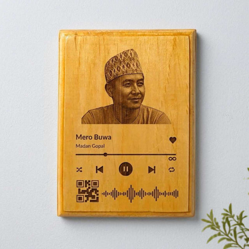 Premium Personalised Music Memory Wooden Plaque SK-3169