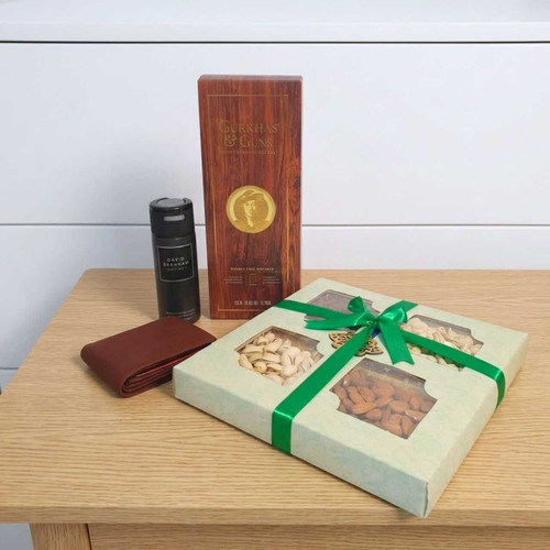 Luxury Men’s Celebration Gift Hamper with Whisky & Dry Nuts SK-3182