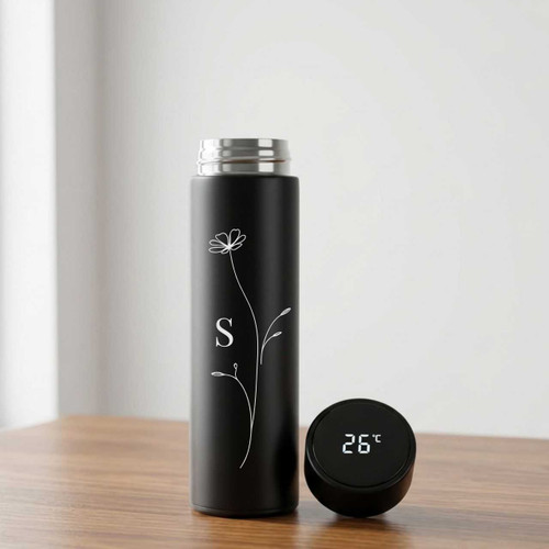 Custom Initial Letter Printed Insulated Temperature Bottle SPM-802