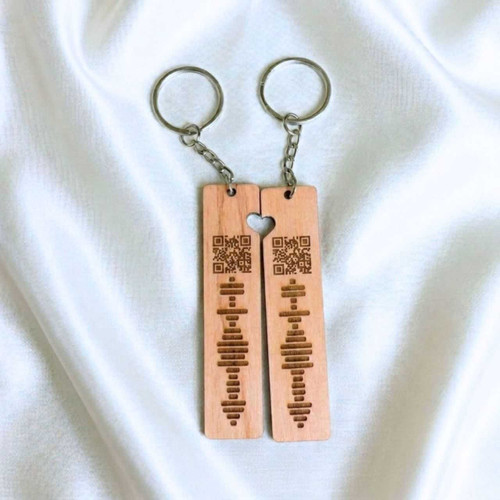 Our Song, Our Connection: Personalized Couple’s Keychain Set SK-3189