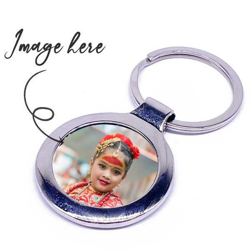 Personalized Round Photo Keyring DKG-1116