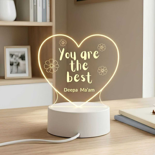 Personalized Heart-Shaped LED Appreciation Gift DKG-1123
