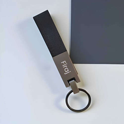 Personalized Name Printed Leather Keyring DKG-1146