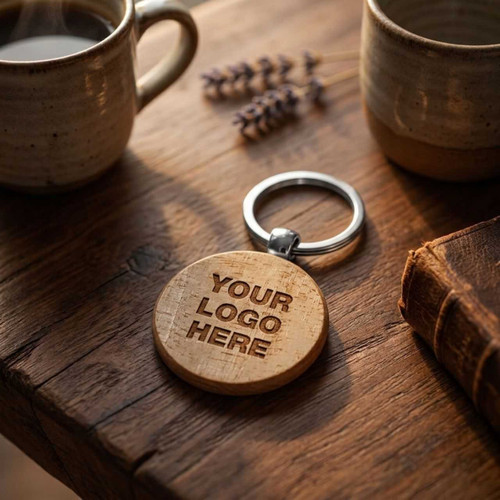 Personalized Logo Engraved Round Keyring DKG-1147