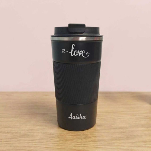 Custom Name & Love Engraved Stainless Steel Tumbler DKG-1160