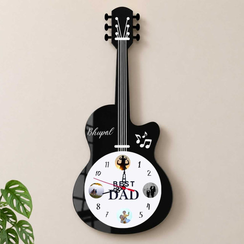 Best Dad Personalized Wall Guitar Clock SK-3269
