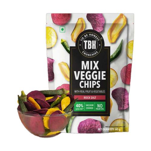 TBH Mix Veggie Chips with Real Fruits & Vegetables- 60g 8908015676734
