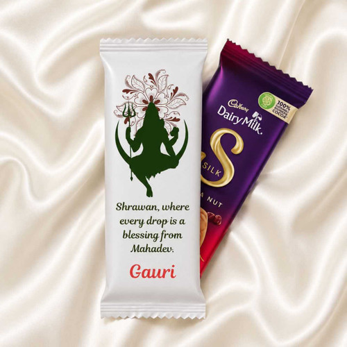 Personalized Mahadev Blessings Wrapper With Chocolate DKG-1209