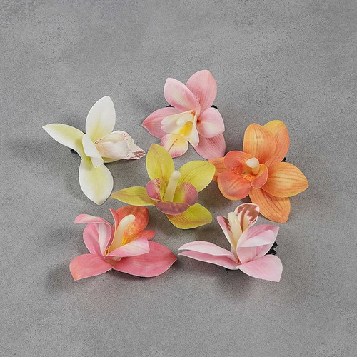 Artificial Orchid Flower Hair Clip (Color May Vary) HC-326