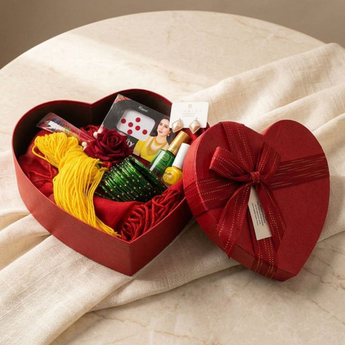 Shrawan Accessories Gift Box with Shawl & Pote JNK-7520