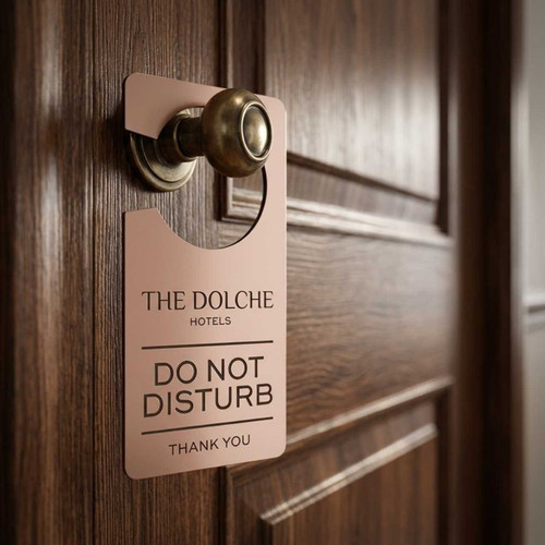 Customized Do Not Disturb Sign on Door Handle DKG-1239