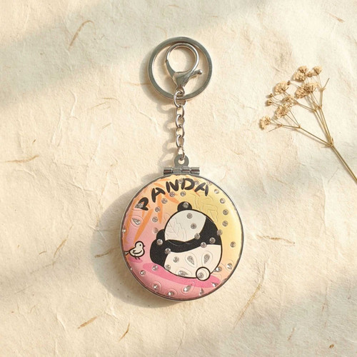 Cute Compact Mirror Keychain(Design May Vary) MR-37