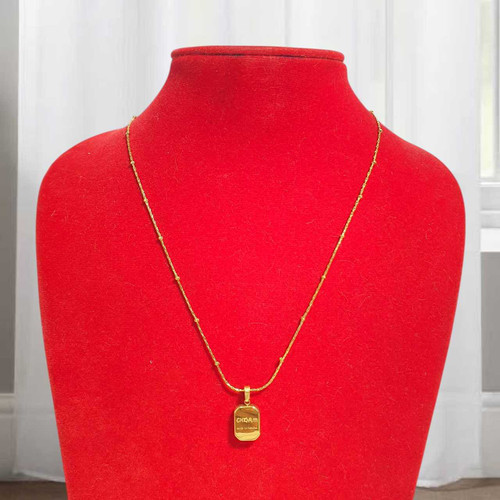 Rectangular Charm Pendant Necklace JL-130