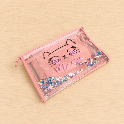 3-in-1 Meow Cosmetic Pouch Set in Pink MUP-17