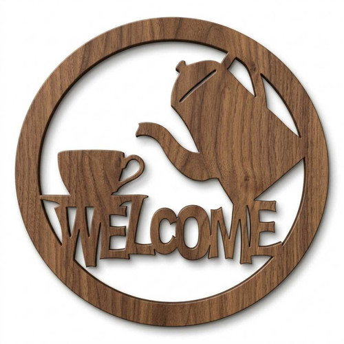 Wooden Tea & Coffee Welcome Wall Décor DKG-1272