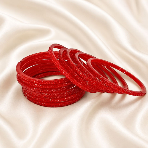 1 Dozen Red Bangles Chura
