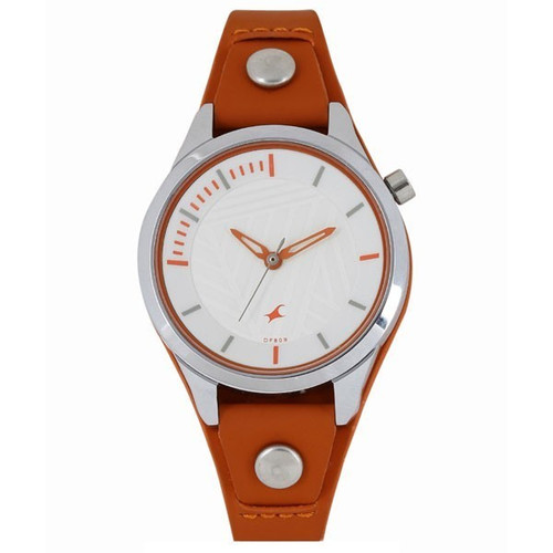 White Dial Leather Strap Women's Watch (6156SL02)