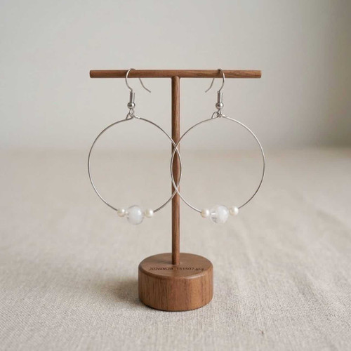 Classic Beaded Circle Earrings JR-465