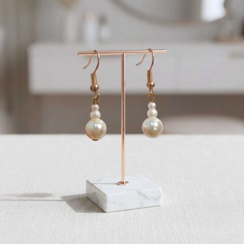 Classic Pearl Dangle Earrings JR-486