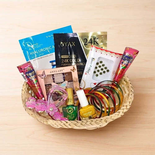 Traditional Shrawan Beauty Gift Basket SK-3343