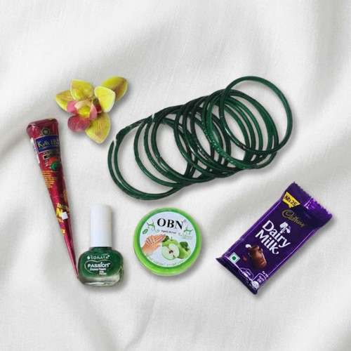 Green Bangles & Mehendi Beauty Gift Set SK-3354