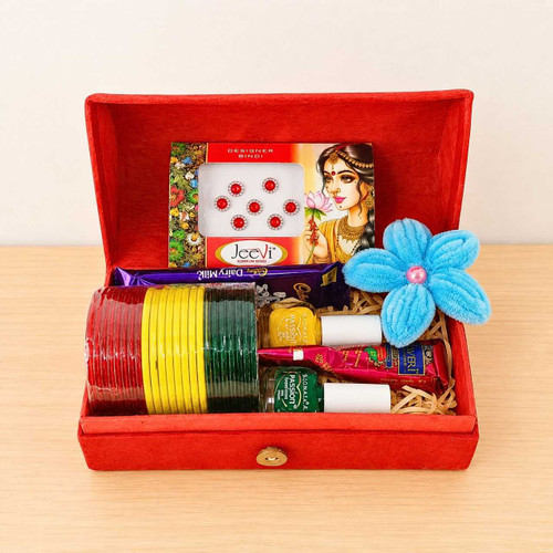 Mix Colour Bangles & Fuzzy Hair Clip Box SPM-856