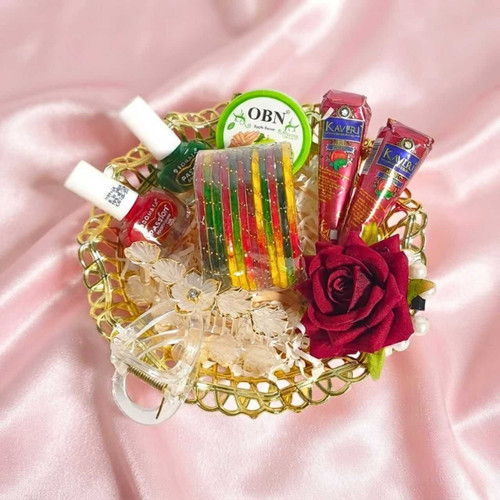Nail polish, Bangles, Mehendi & Hair Clip Gift Set DKG-1398