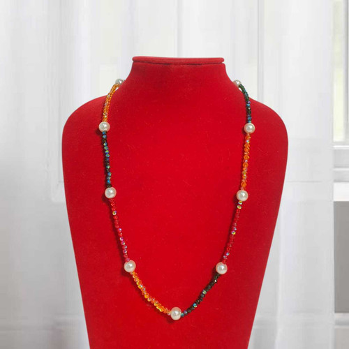 Red, Yellow, Green Beads with White Pearl Pote Pote-143