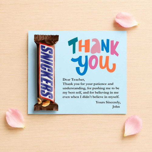 Teacher's Day Chocolate & Personalized Thank You Card DKG-1419