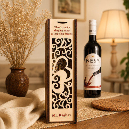 Wooden Wine Holder Box With Wine Gift Set DKG-1489