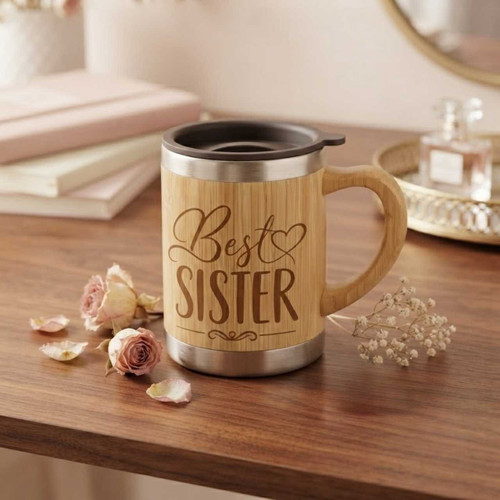 Personalized Best Sister Bamboo Mug DKG-1560