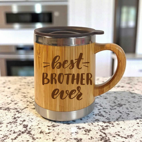 Best Brother Ever Engraved Bamboo Mug DKG-1577