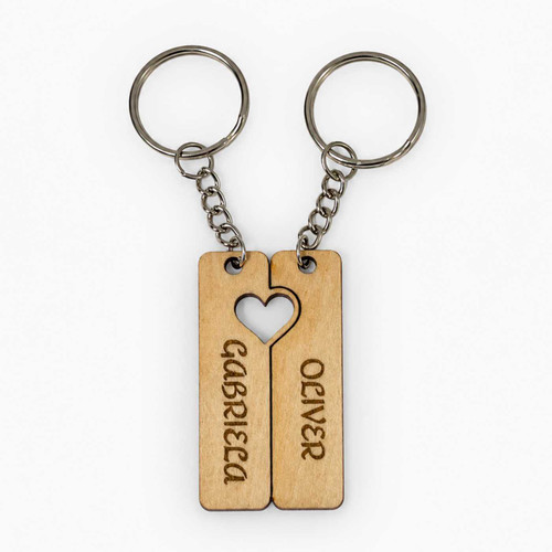 Personalised HeartSync Couple Keyring WP-13