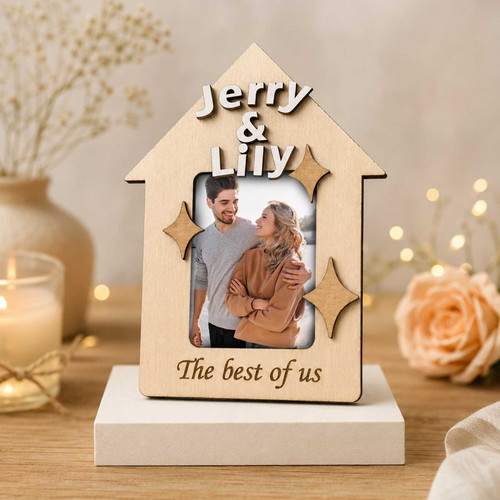 Personalized Wooden Couple Photo Frame WP-26