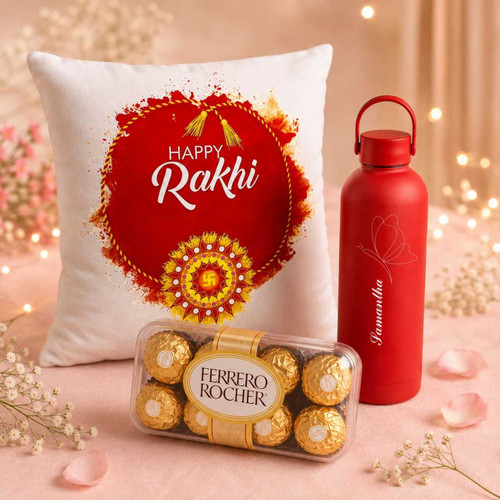 Personalized Bottle & Chocolate Gift Set DKG-1604