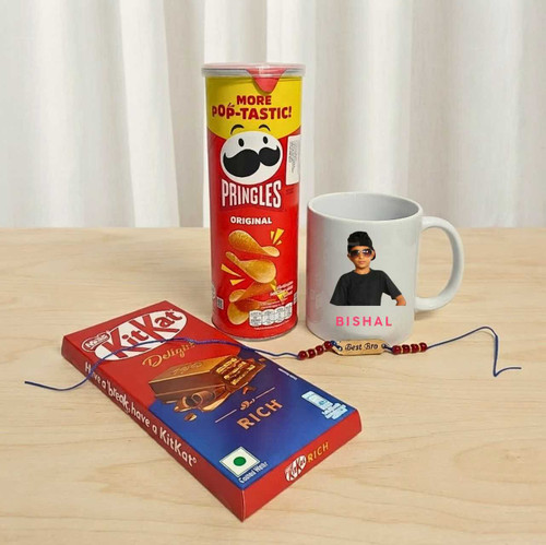 Best Brother Celebration Gift Hamper With Rakhi & Snacks SK-3380