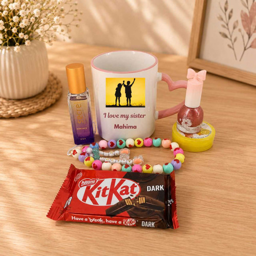 Delightful Sister's Treat & Personalized Mug JNK-7740