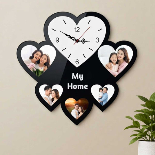 Personalised Acrylic Family Photo Wall Clock WP-40