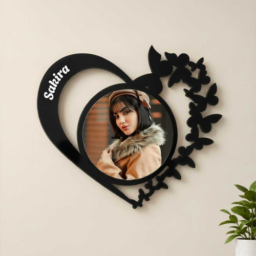 Personalised Wooden Heart Photo Wall Frame WP-41