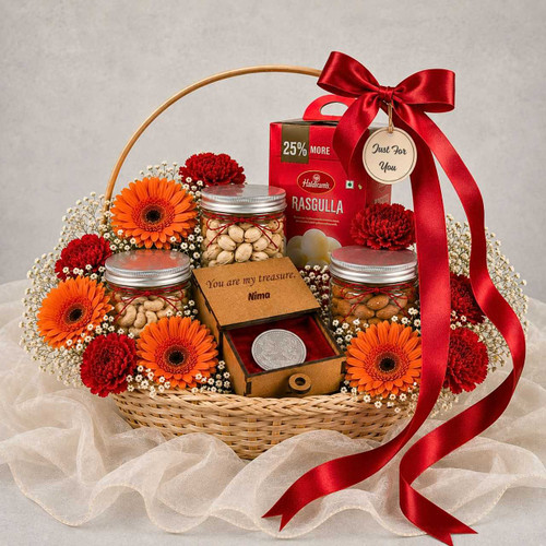 Just For You Tag With Luxury Sweet & Nut Hamper LUXE-109