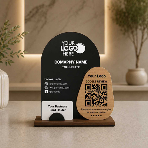 Custom Corporate Logo Display with Business Card Holder WP-52