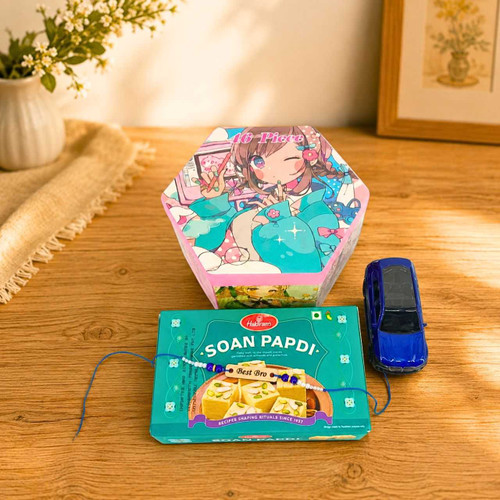 Best Bro Rakhi, Painting Set & Soan Papdi Gift Hamper SK-3438