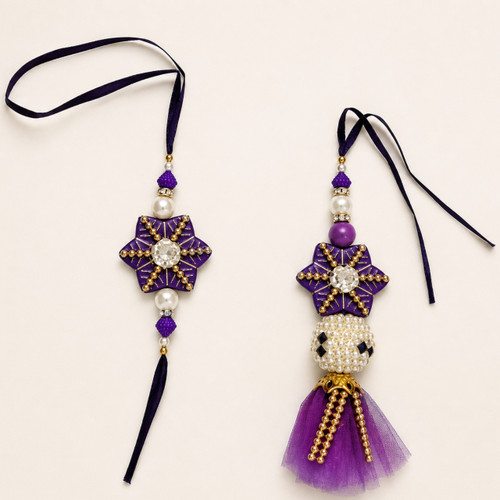 Kanhaiya Rakhi - For Bhaiya and Bhabhi (Purple) (RT-9301)